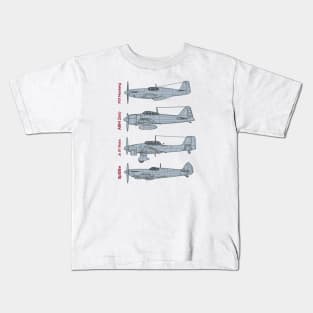 WW2 Iconic Planes Kids T-Shirt